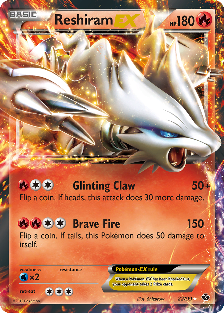 Next Destinies Holo Reshiram-EX #22/99